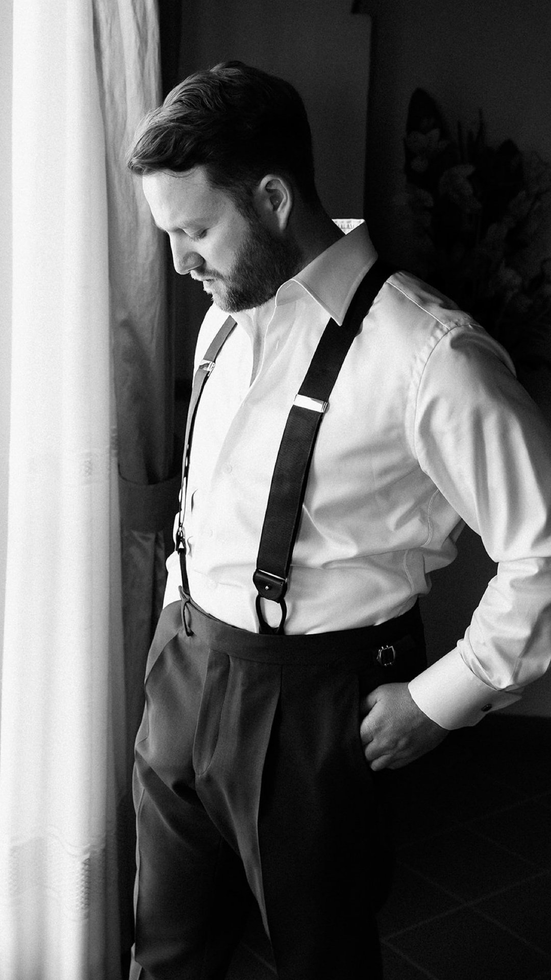 Emotional close-up of the couple during their destination wedding in Tuscany.