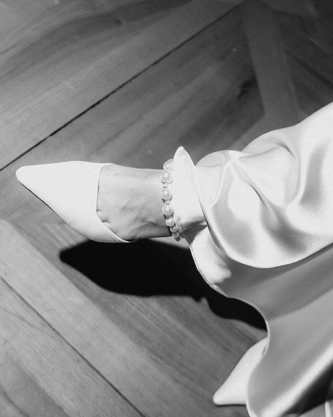 Pearl bridal slippers at Schloss Duttenstein